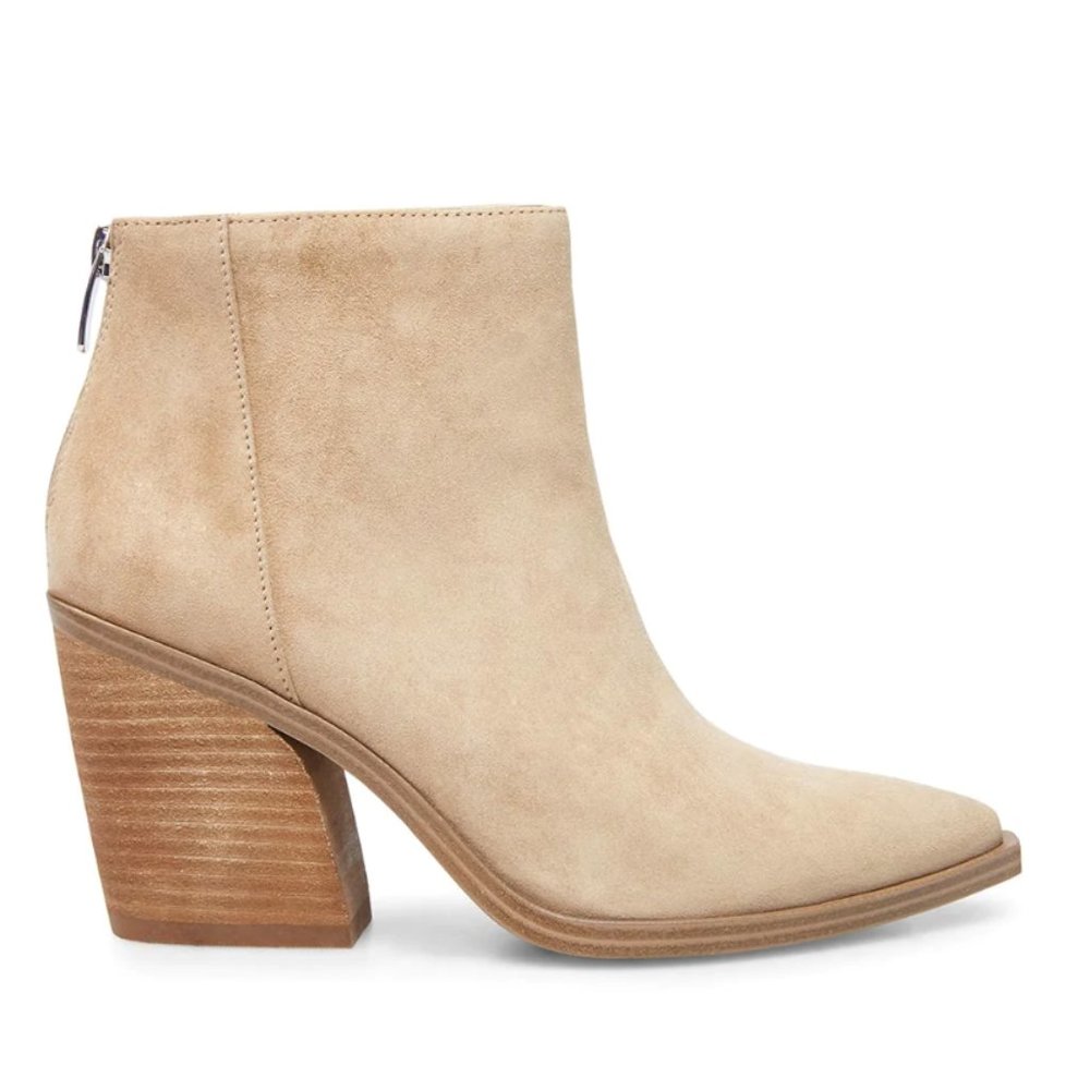 Steve Madden Light Brown/ Tan Suede Western Ankle Boot (Women's Size 8)